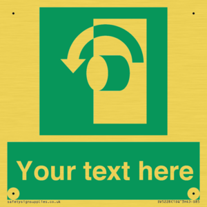 Custom Turn Anti-Clockwise Sign